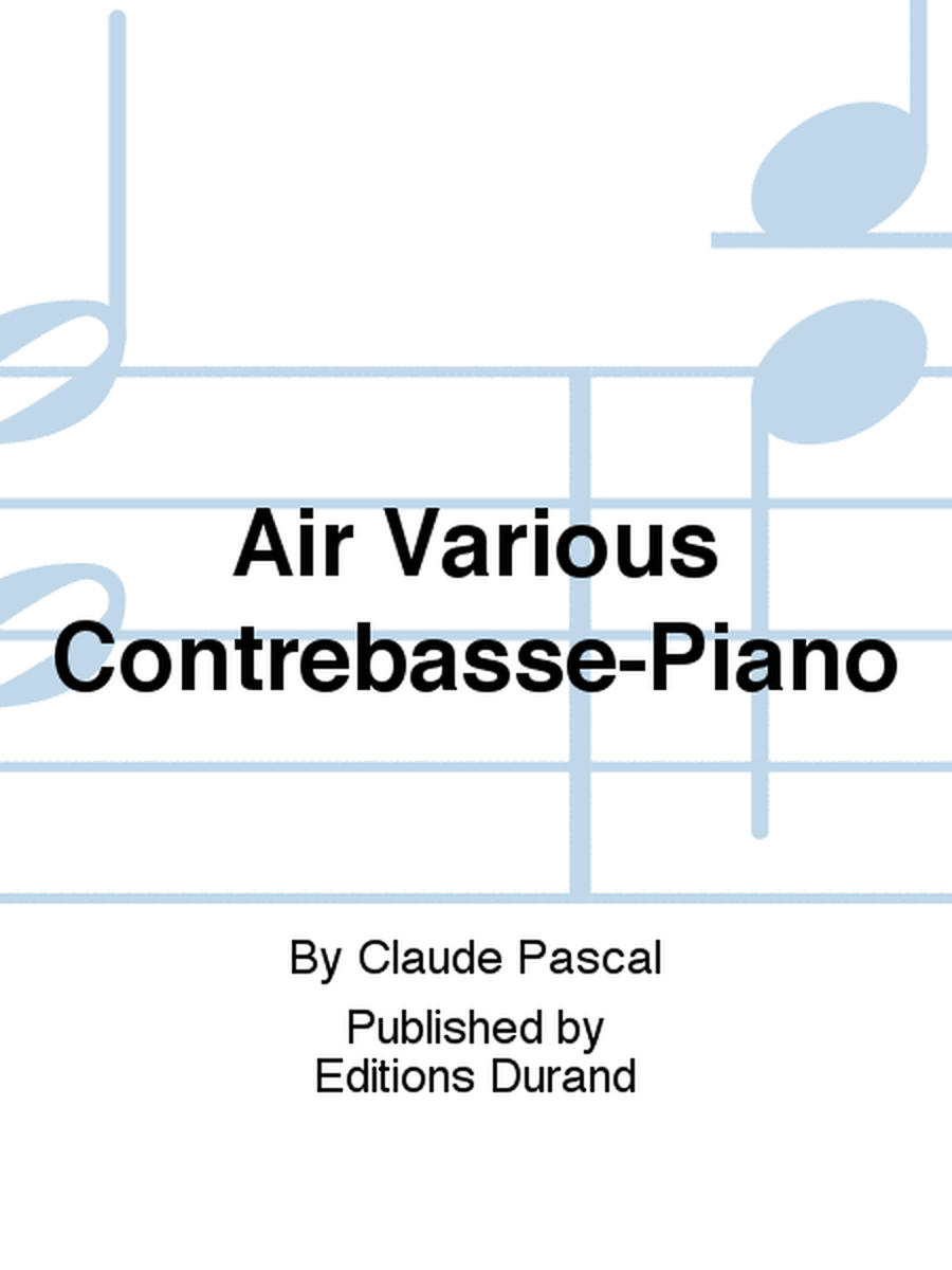 Air Various Contrebasse-Piano
