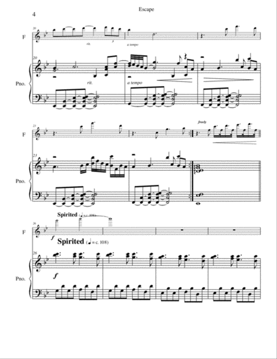Escape Flute Solo scores gallery preview page 4