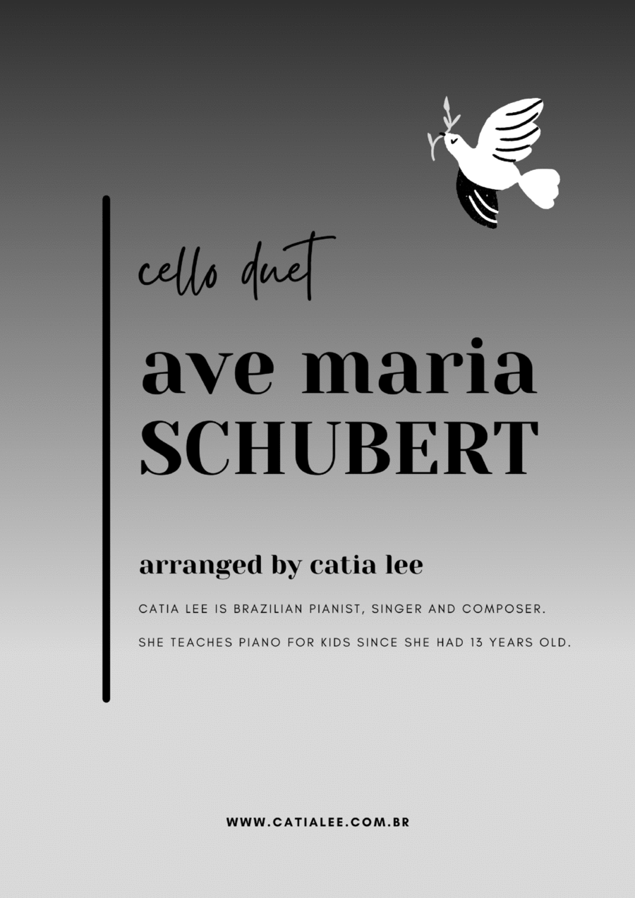 Ave Maria - Schubert for Cello duet - A major String Duet scores gallery preview page 1