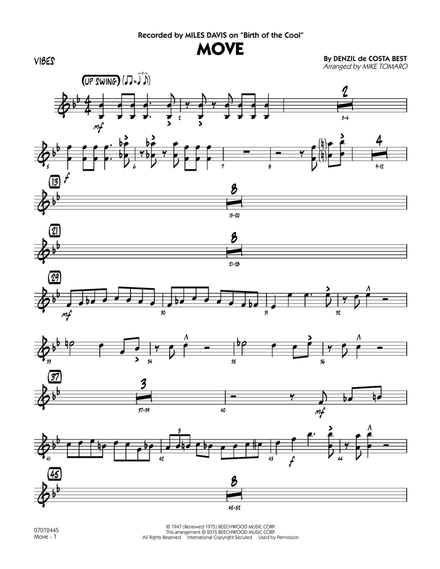 Move - Vibes Move - Vibes Jazz Ensemble scores gallery preview page 1