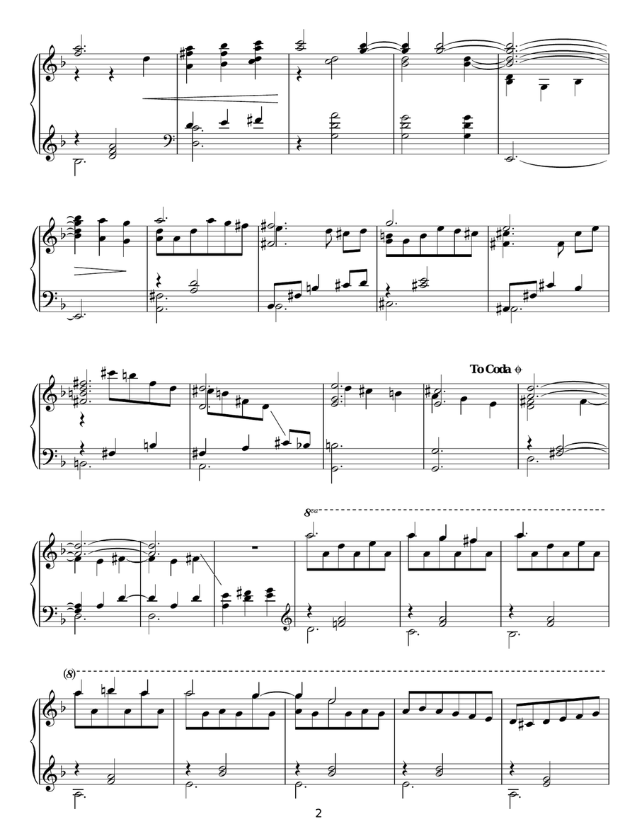 Jennie (Jennie Churchill Theme) Piano, Vocal, Guitar scores gallery preview page 2