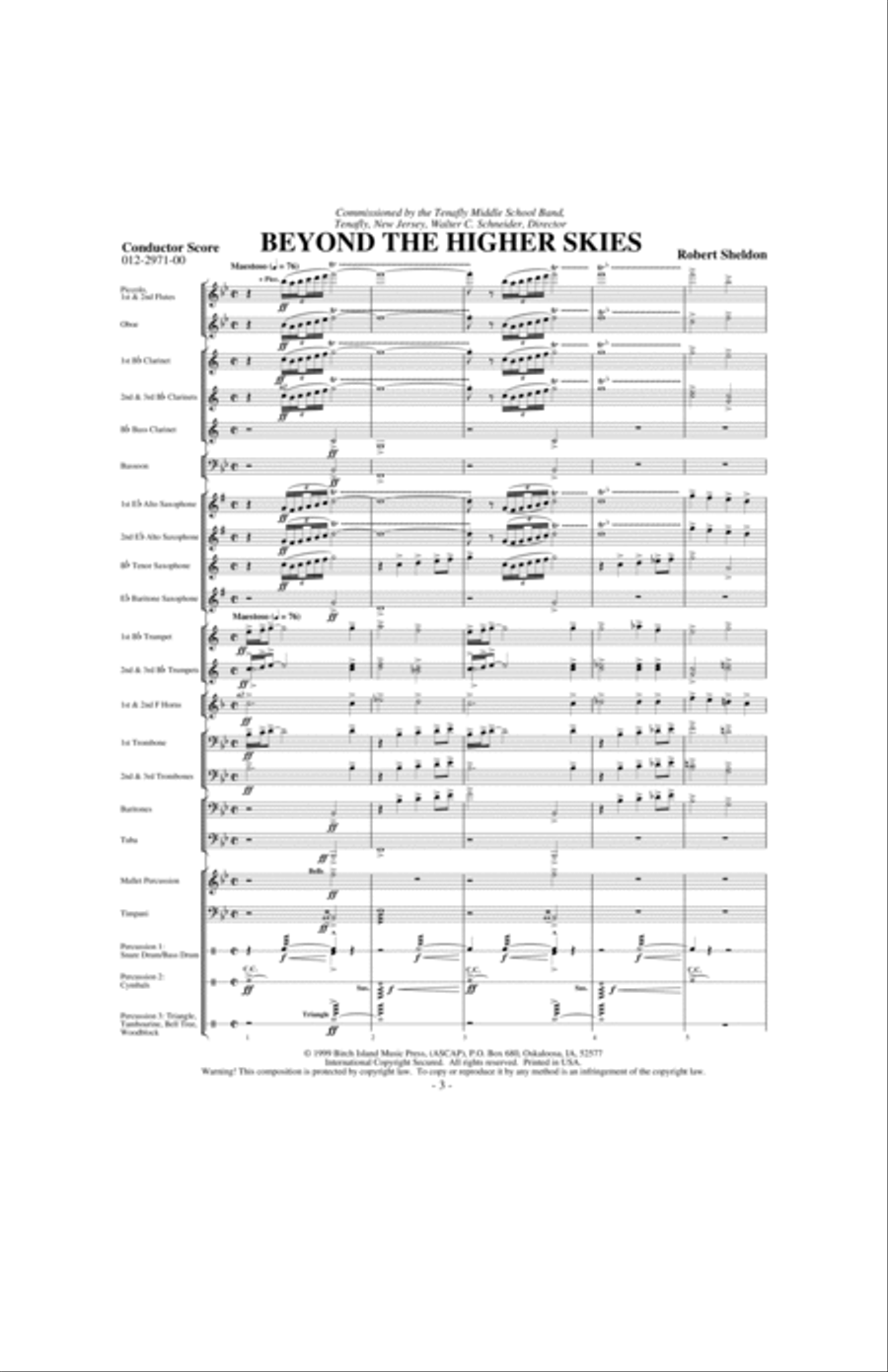 Beyond the Higher Skies Concert Band scores gallery preview page 2