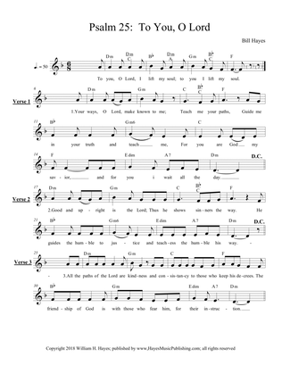 Psalm 25: To You, O Lord - Leadsheet