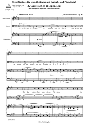 Book cover for Geistliches Wiegenlied, Op. 91 No. 2 (E Major)