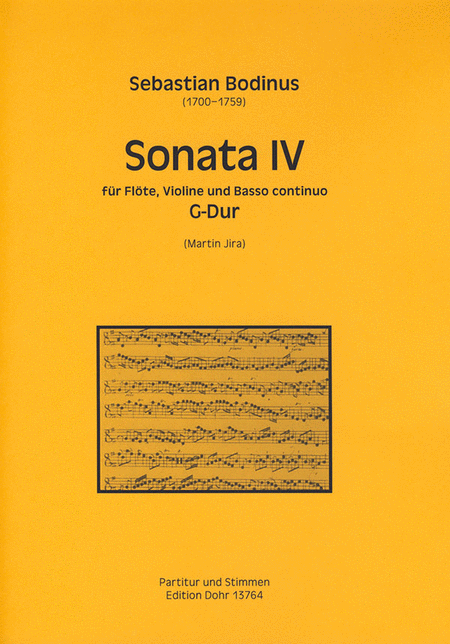 Sonata IV für Flöte, Violine und Basso continuo G-Dur (aus: Musicalische Divertissements, Teil II)