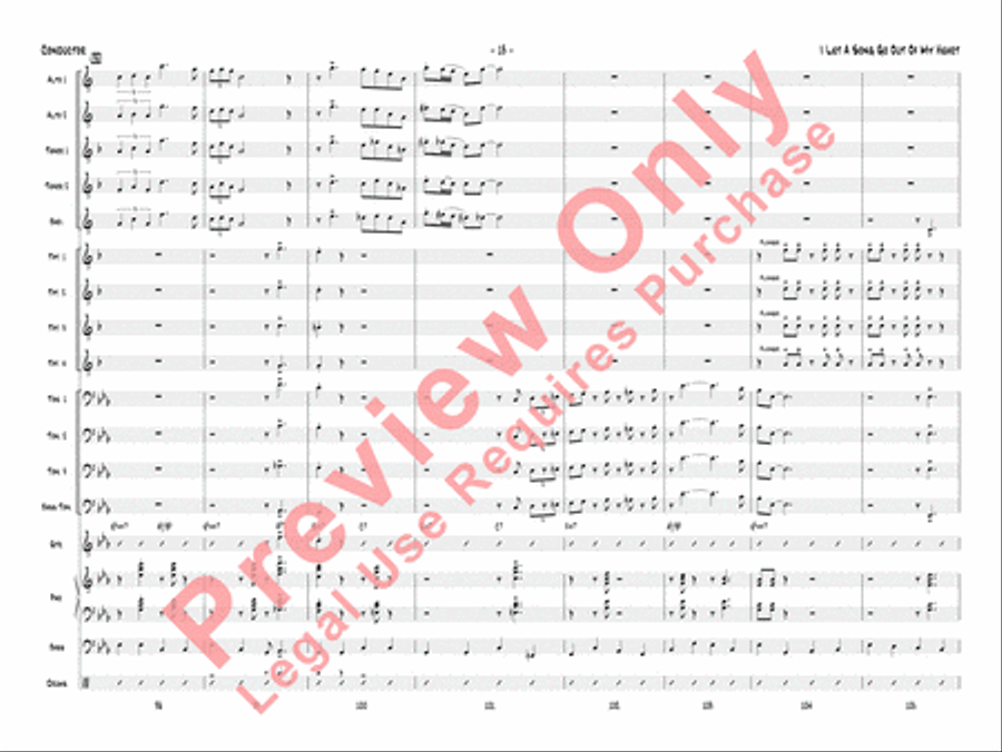 I Let a Song Go Out of My Heart Jazz Ensemble scores gallery preview page 16