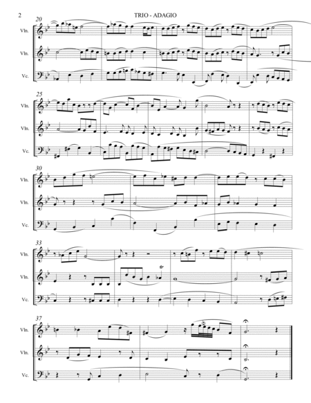 TRIO - ADAGIO - Karl F. E. Bach - Arr. for Trio String - Parts image number null