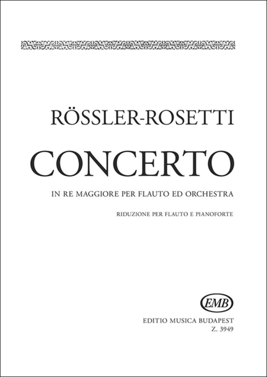 Concerto in re maggiore per flauto ed orchestra