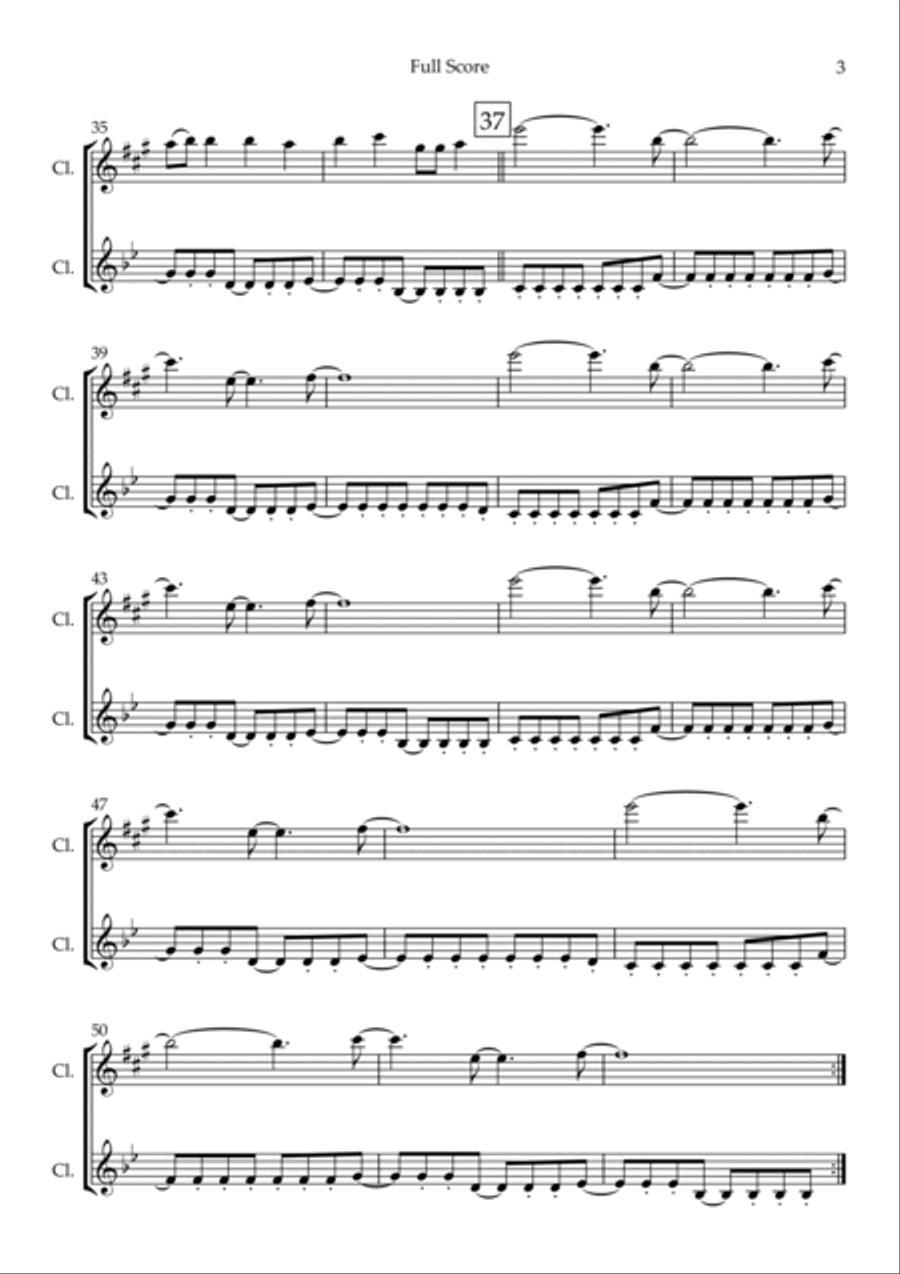 Clarity Clarity Clarinet Duet scores gallery preview page 3