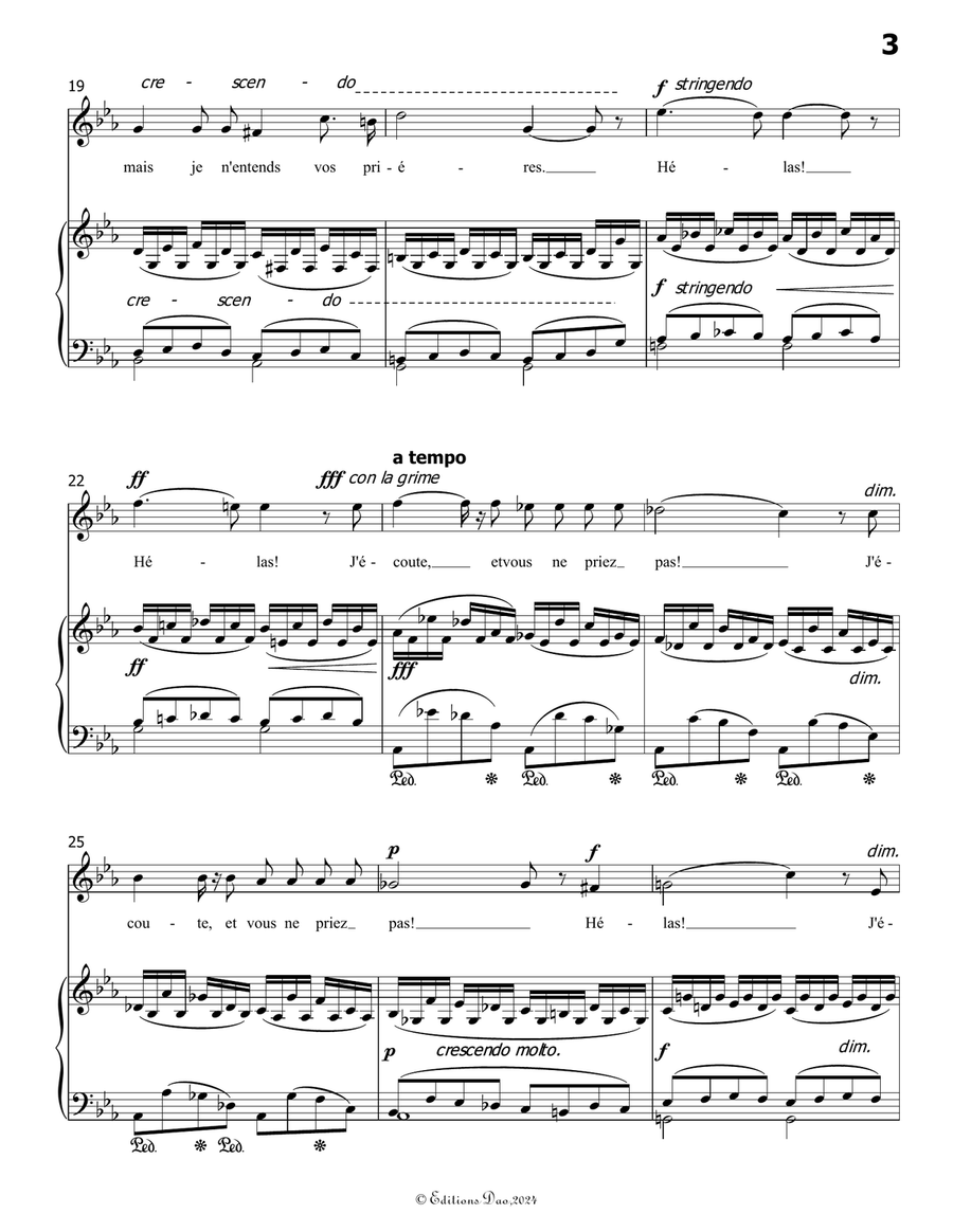 Vous Ne Priez Pas, by Bizet, in c minor Voice scores gallery preview page 5