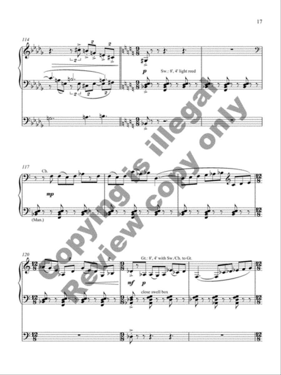 Chorale and Gigue Organ Solo scores gallery preview page 24
