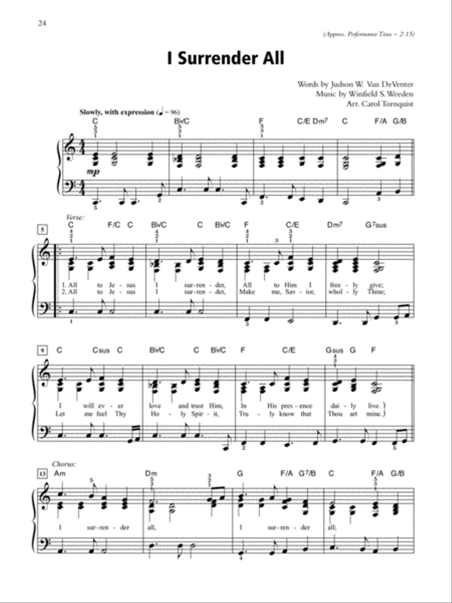Hymns in Praise Style Piano Solo scores gallery preview page 9