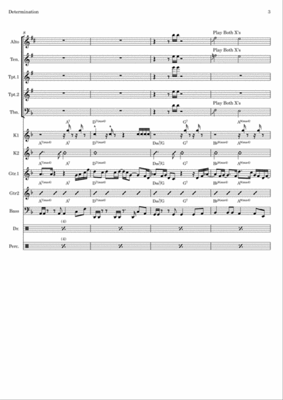 Determination Saxophone scores gallery preview page 3