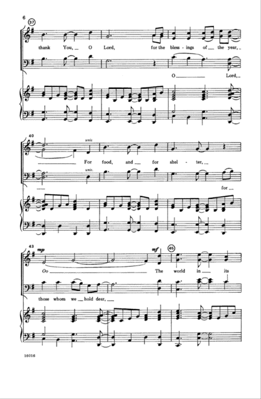 We Gather Together 4-Part scores gallery preview page 6