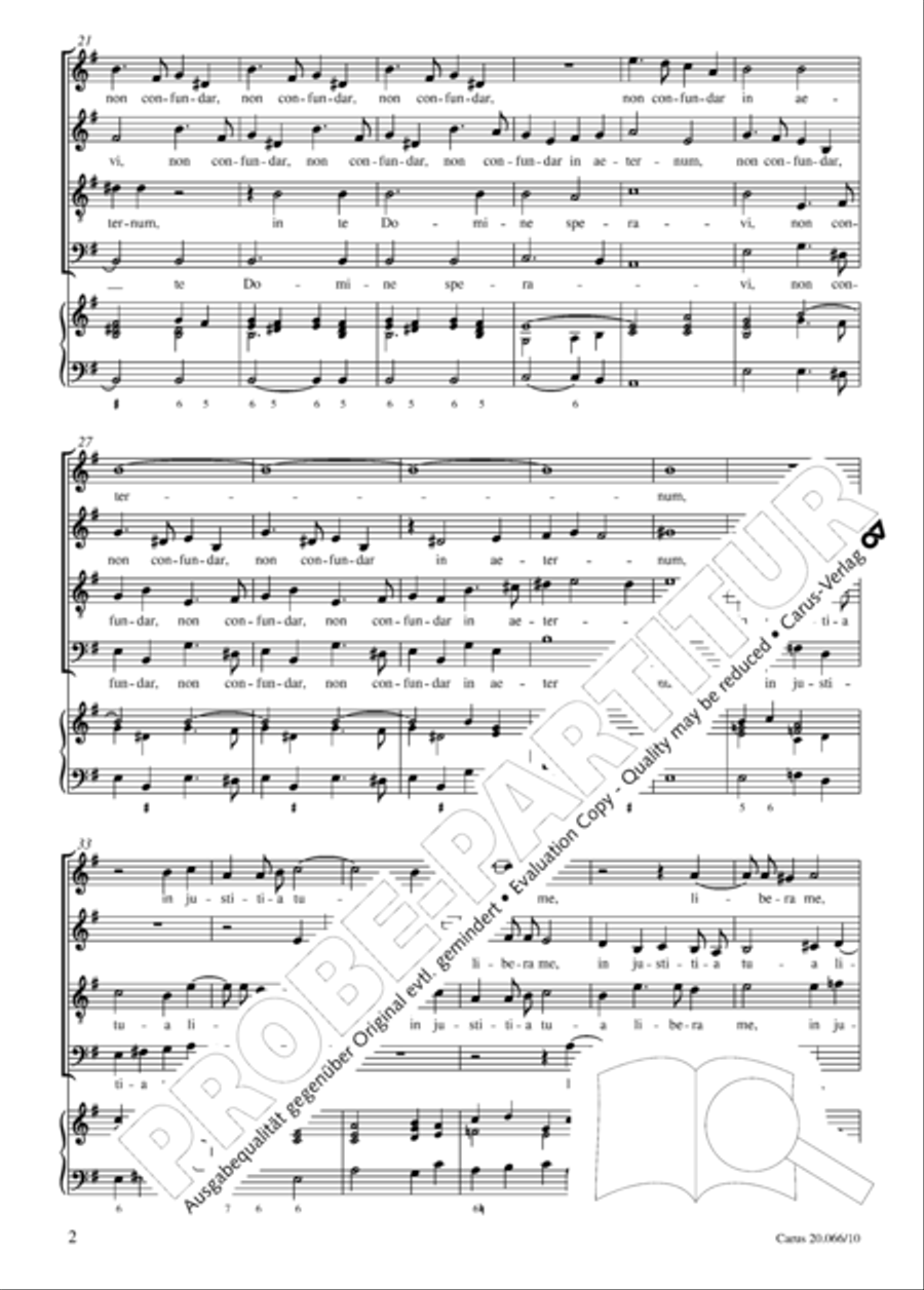 In te, Domine, speravi (In dich, Herr, hab' ich gehoffet) School and Community scores gallery preview page 3