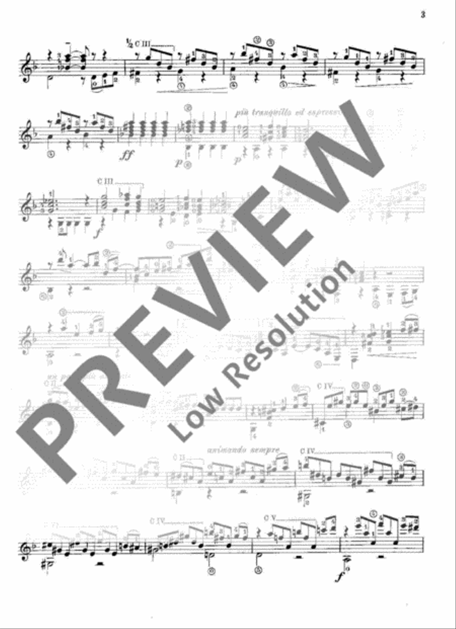Sonata III Sonata III Classical Guitar scores gallery preview page 4