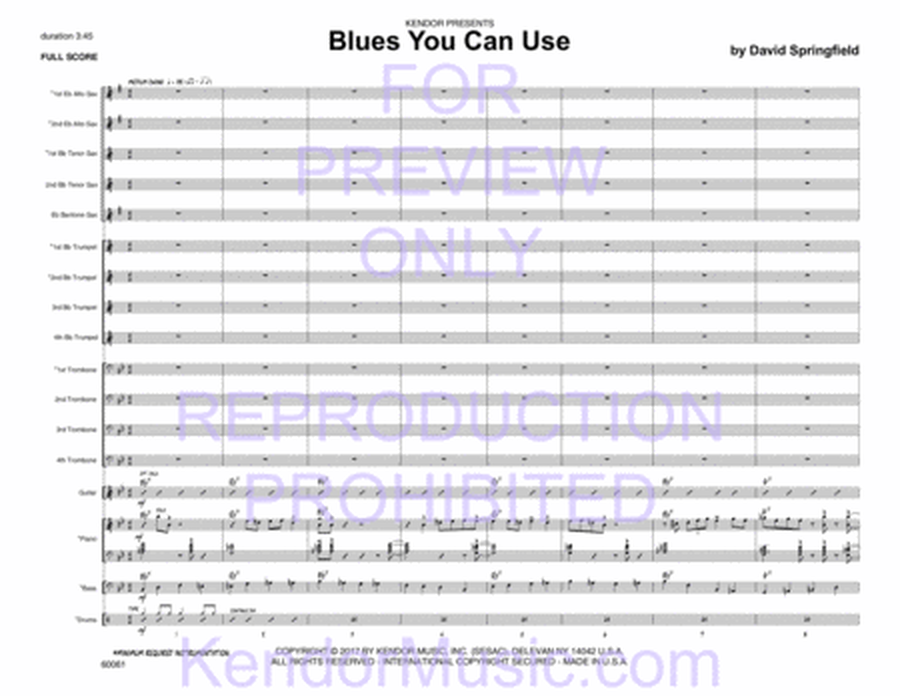 Blues You Can Use (Full Score)