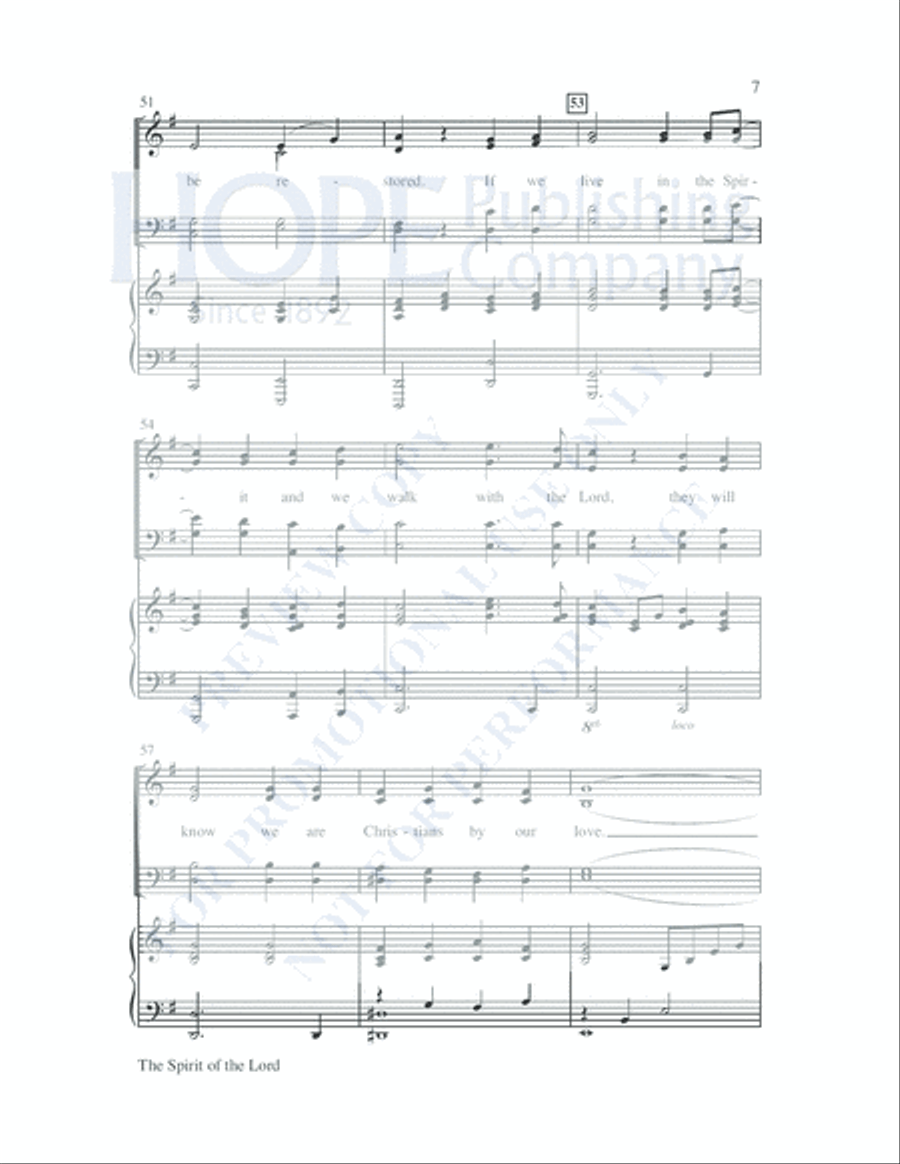 The Spirit of the Lord The Spirit of the Lord 4-Part scores gallery preview page 8