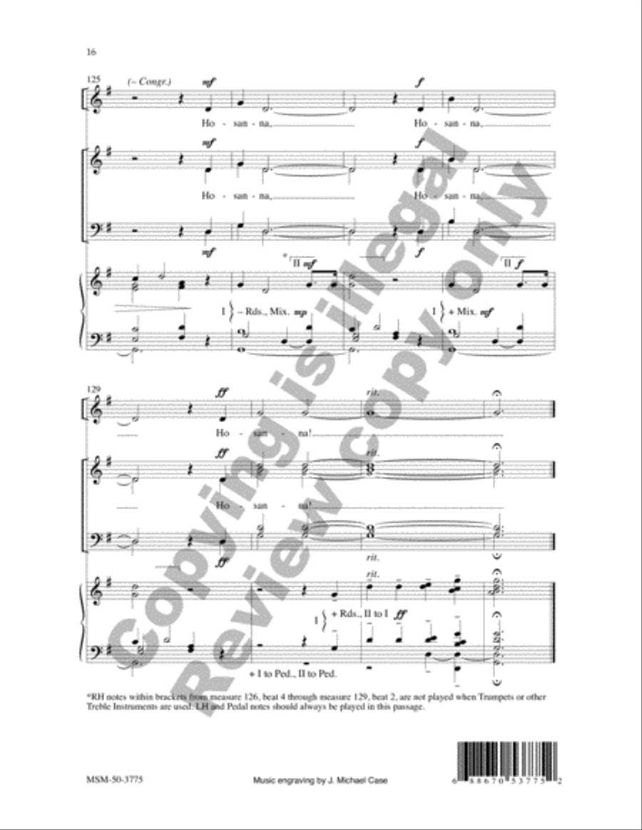 Hosannas Everywhere 4-Part scores gallery preview page 16