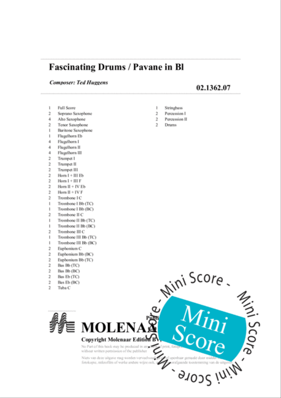 Fascinating Drums / Pavane In Blue Fanfare Band scores gallery preview page 4