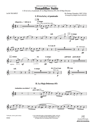 Tonadillas Suite: 1st B-flat Trumpet
