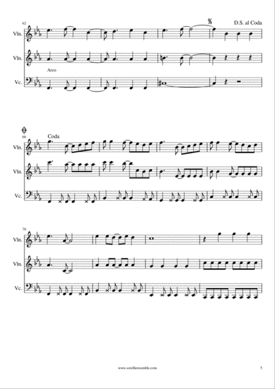 Can't Take My Eyes Off Of You String Trio scores gallery preview page 5
