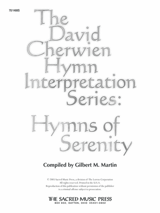 Book cover for The David Cherwien Hymn Interpretation Series: Hymns of Serenity