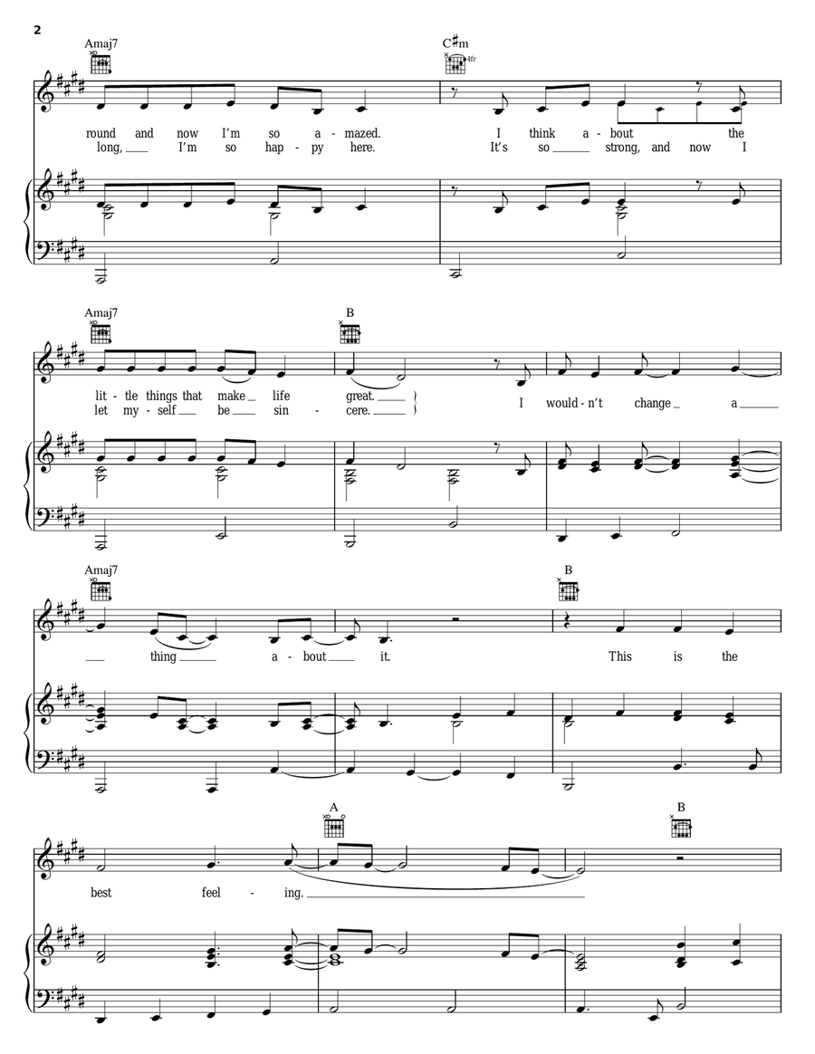 Innocence Piano, Vocal, Guitar scores gallery preview page 2