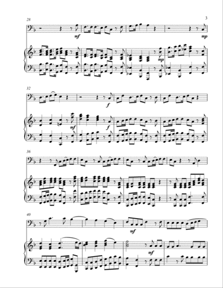 Lift Up Ye Heads O Ye Gates (bass C instrument solo) Euphonium scores gallery preview page 4