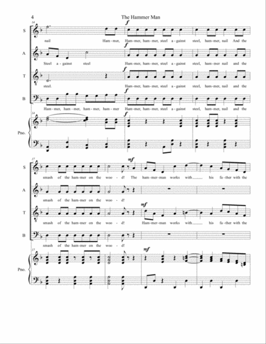 The Hammer Man The Hammer Man 4-Part scores gallery preview page 4