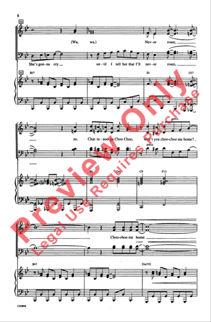 Chattanooga Choo Choo 4-Part scores gallery preview page 8
