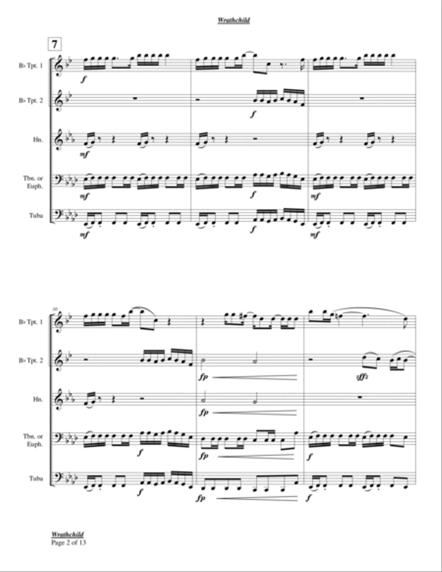 Wrathchild Chamber Music scores gallery preview page 2