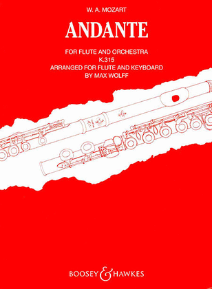 Book cover for Andante for Flute and Orchestra, K. 315