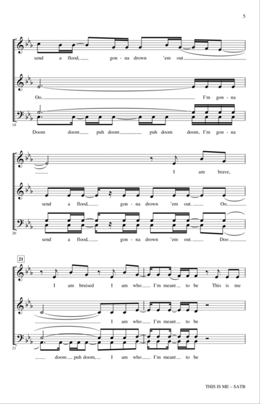 This Is Me (from The Greatest Showman) (arr. Kirby Shaw) 4-Part scores gallery preview page 4