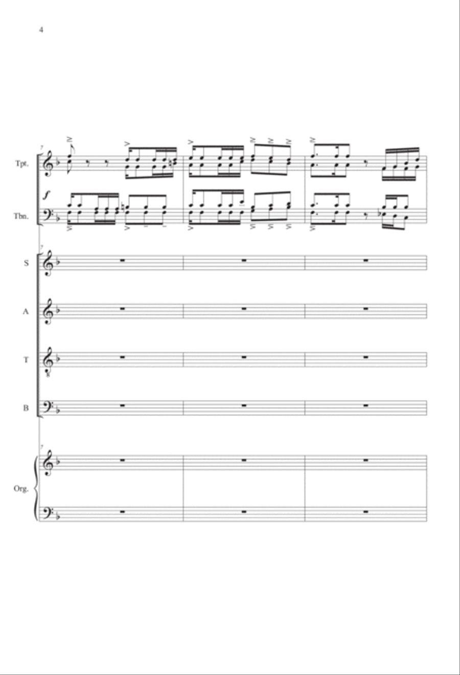 Shout for Joy to the World (Downloadable Brass Full Score) Choir scores gallery preview page 4
