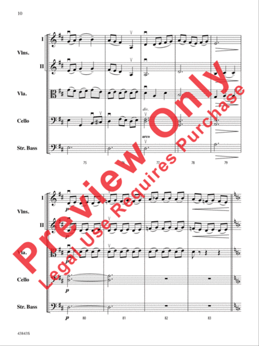 A River Rhapsody A River Rhapsody String Orchestra scores gallery preview page 11