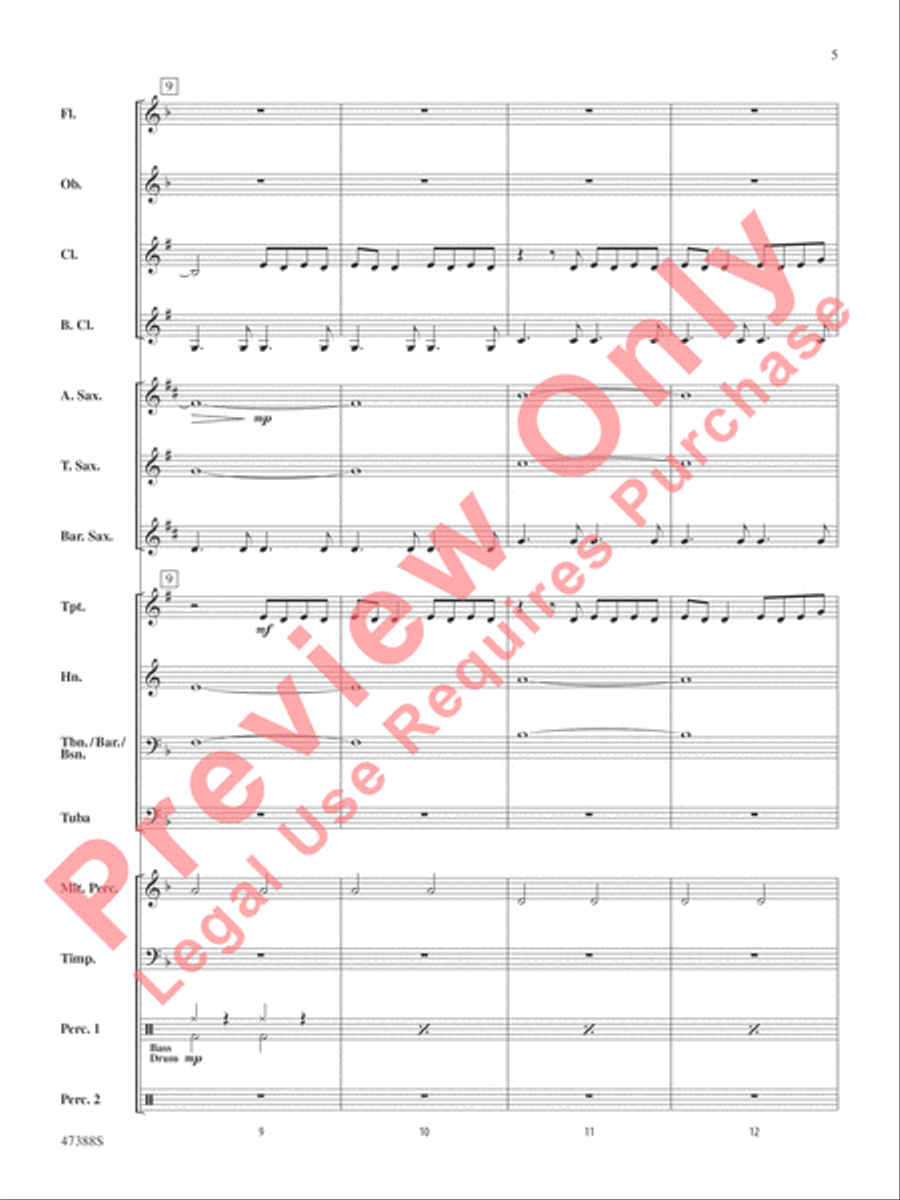 In My Blood Concert Band scores gallery preview page 6