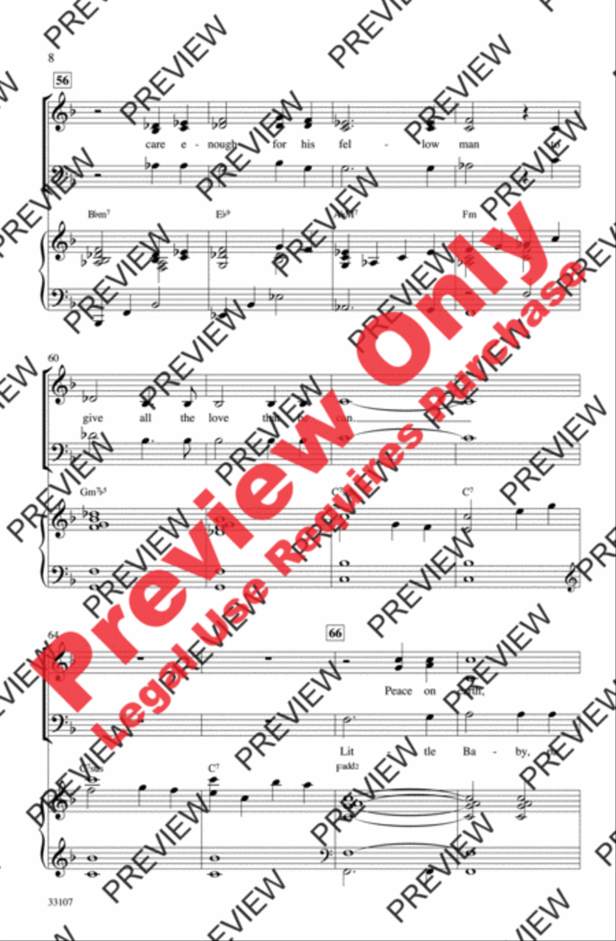The Little Drummer Boy / Peace on Earth 3-Part scores gallery preview page 8