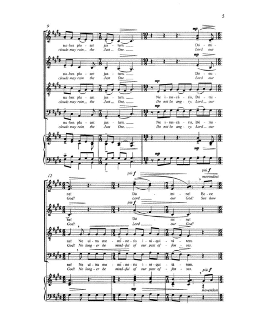 Four Motets on Plainsong Themes: 1. Rorate caeli desuper 4-Part scores gallery preview page 5