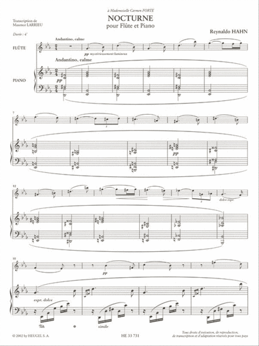 Nocturne Pour Flute Et Piano Flute Solo scores gallery preview page 2