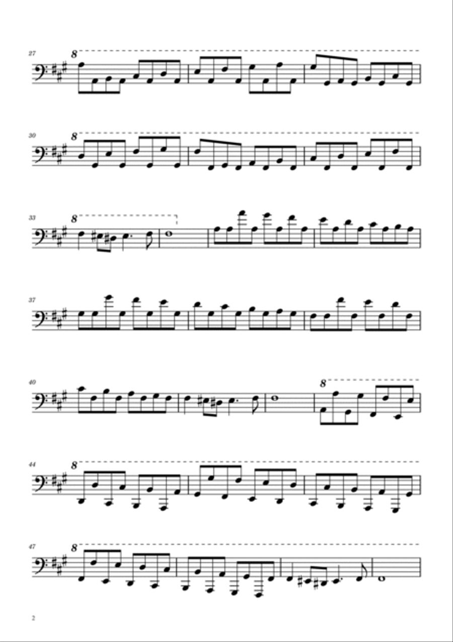 Passacaglia - Handel/Halvorsen - Trombone Solo w/ Piano Chamber Music scores gallery preview page 2