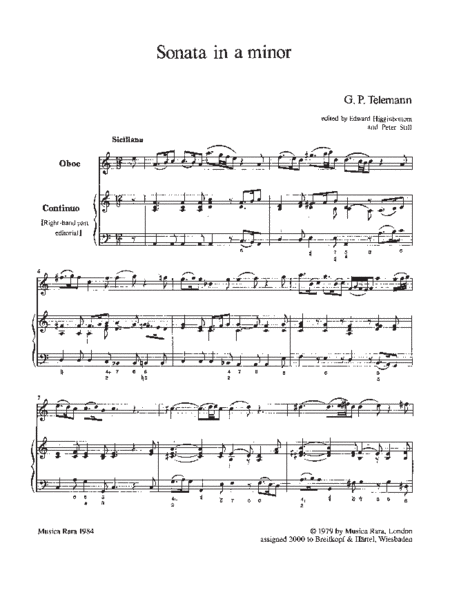 Sonata in A minor TWV 41:a3