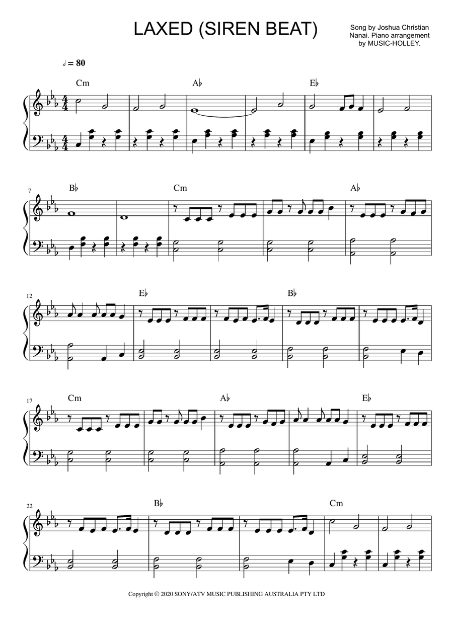 Laxed (siren Beat) Small Ensemble scores gallery preview page 1