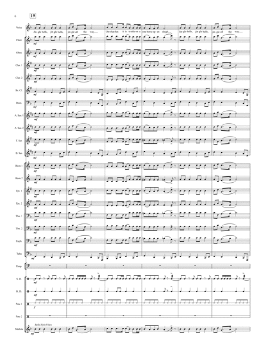 Sing Along With Santa! Concert Band scores gallery preview page 5
