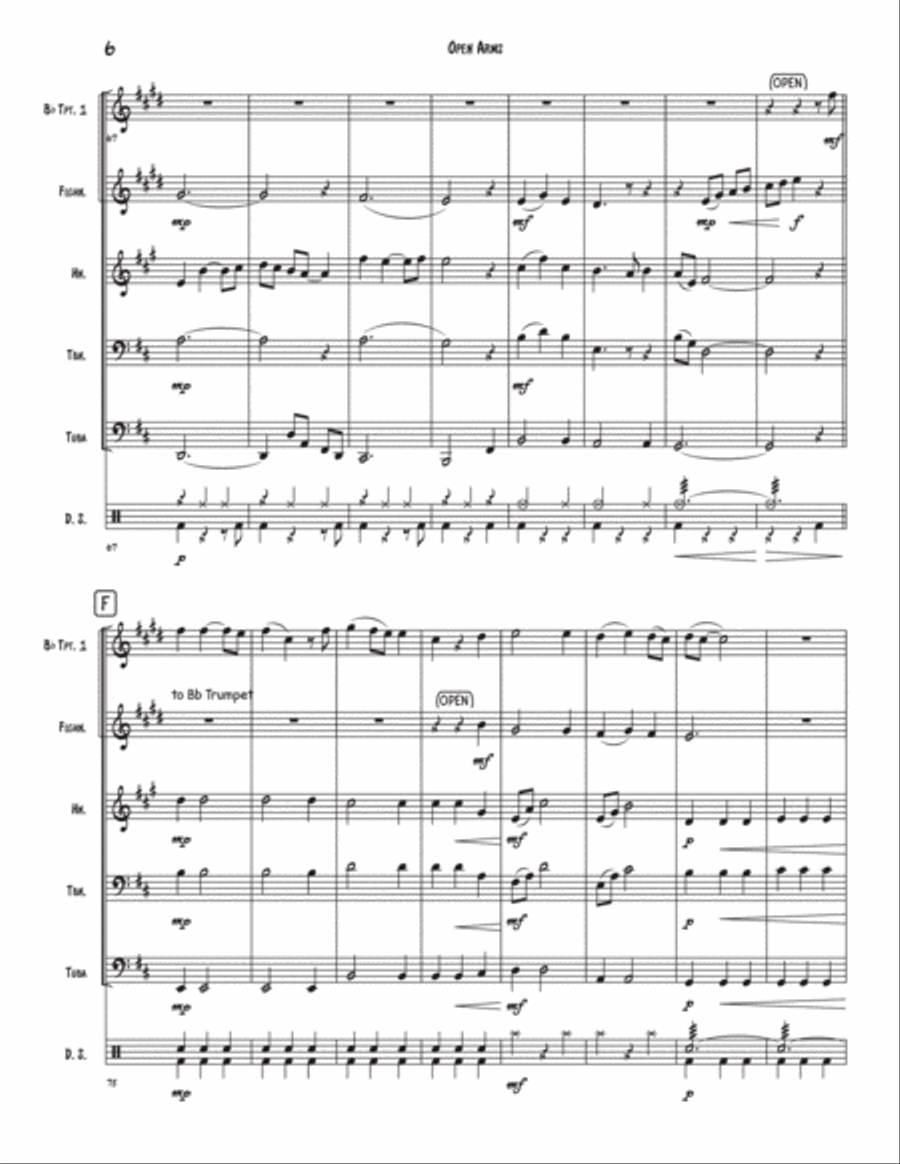 Open Arms Open Arms Brass Ensemble scores gallery preview page 6