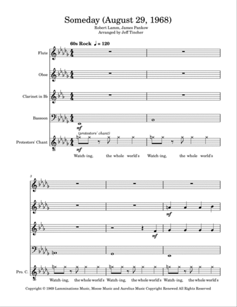 Someday (August 29, 1968) Woodwind Quartet scores gallery preview page 2