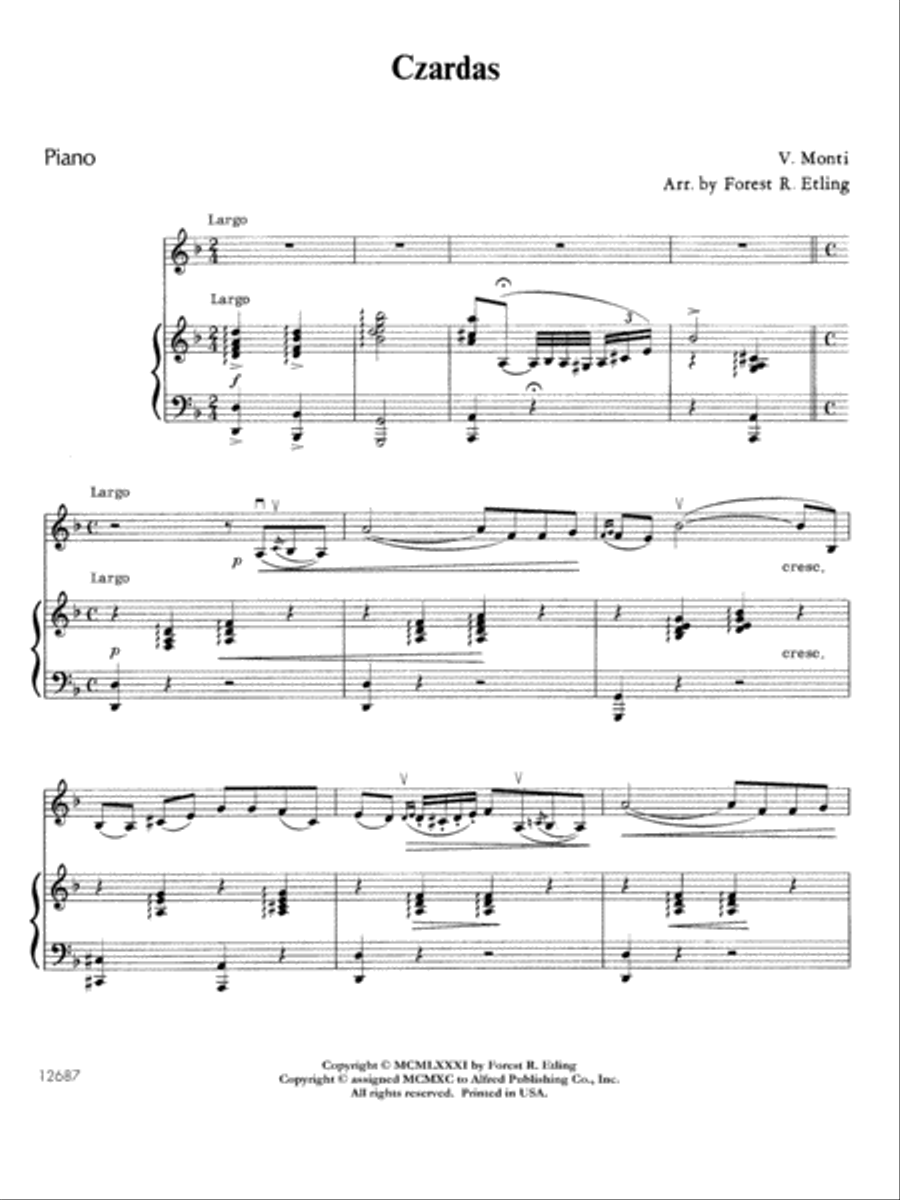 Czardas Violin Solo scores gallery preview page 2