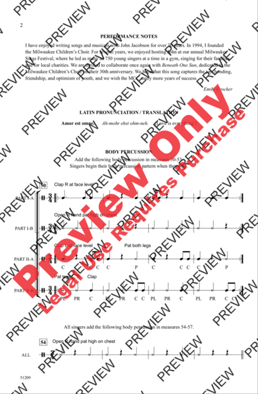 Beneath One Sun 2-Part scores gallery preview page 2