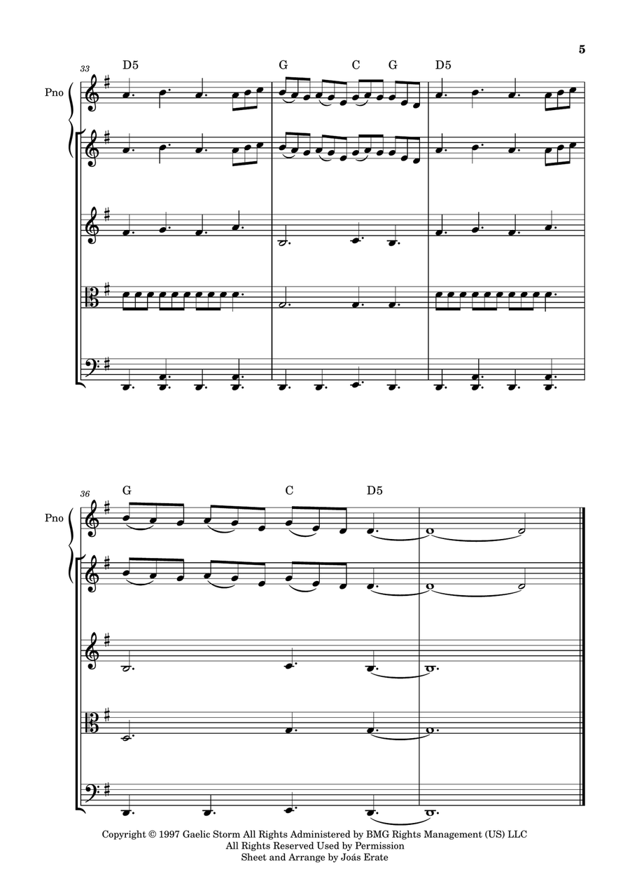 An Irish Party In Third Class String Quartet scores gallery preview page 5