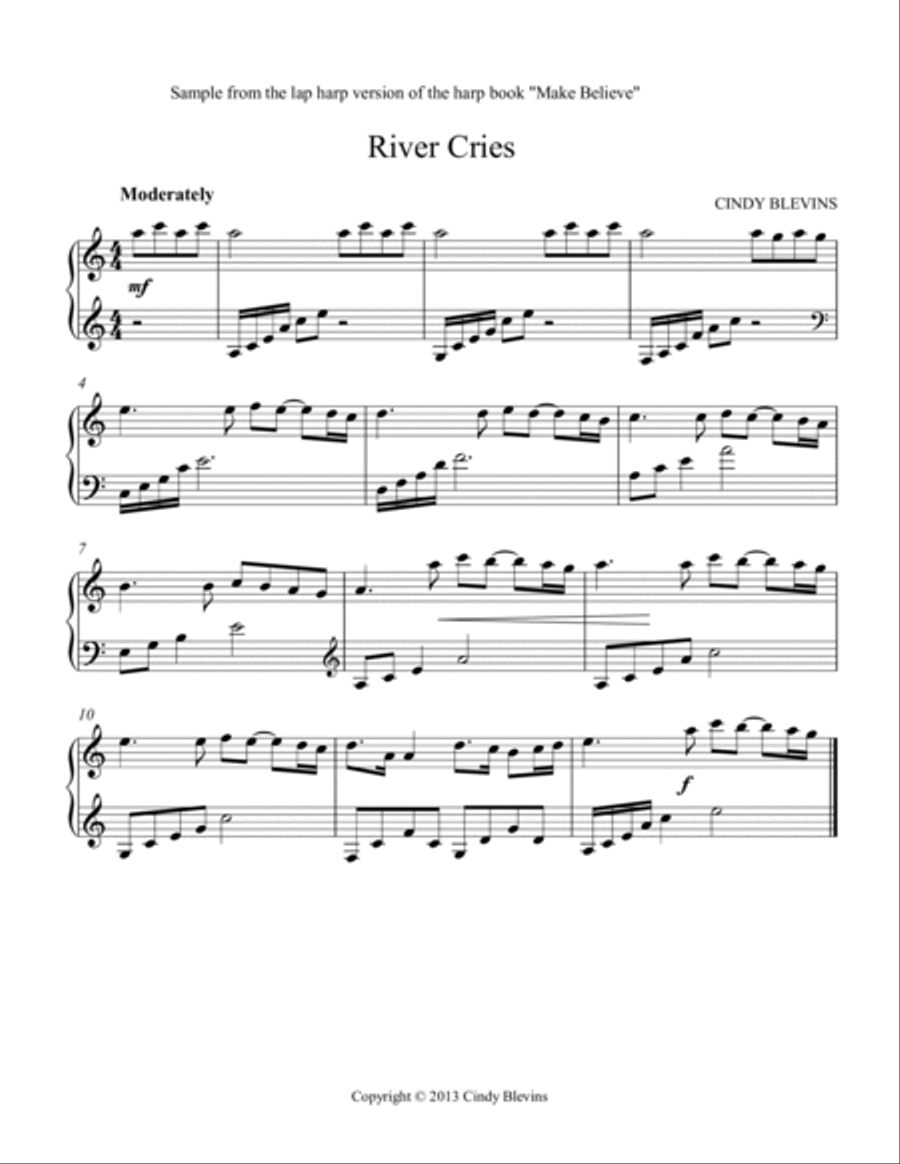 Make Believe, 10 original solos for Lap Harp Lap Harp scores gallery preview page 6